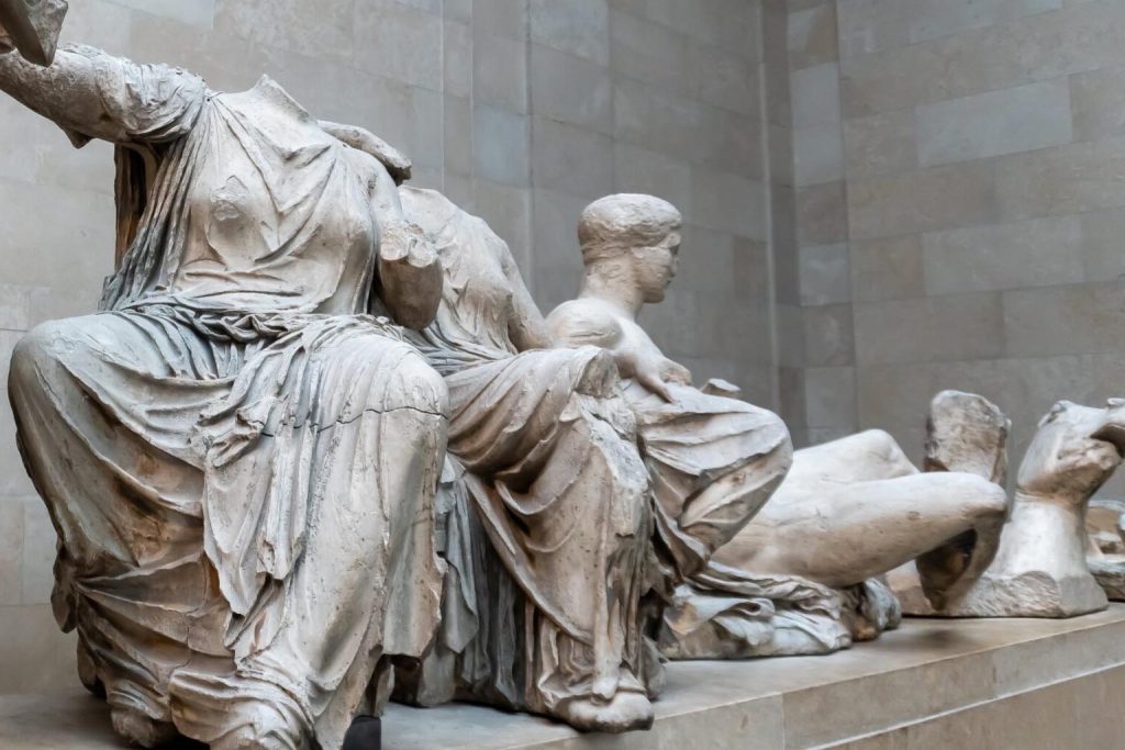 ancient marble workshop with unfinished statues discovered on paros island in greece