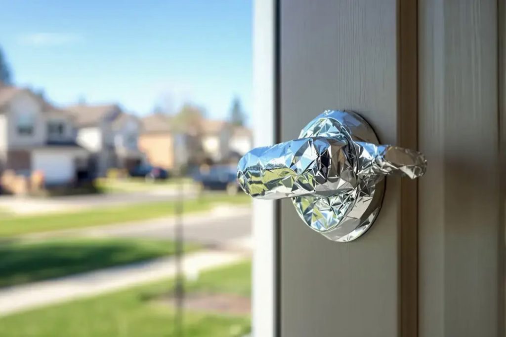 Why more homeowners are wrapping their door handles in aluminum foil to boost security