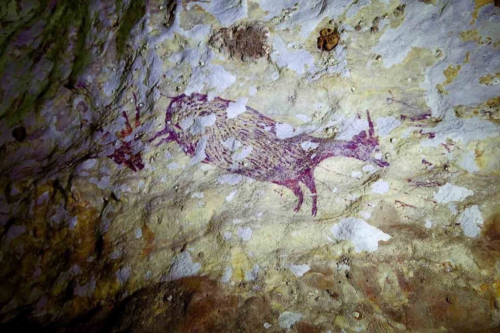 A 44,000-year-old painting in Indonesia may be the world's oldest narrative artwork