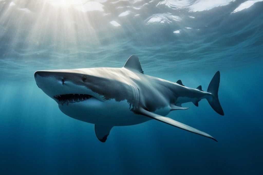 Remarkable giant great white shark discovered off U.S. coast: a record-breaking marvel in the Atlantic ocean