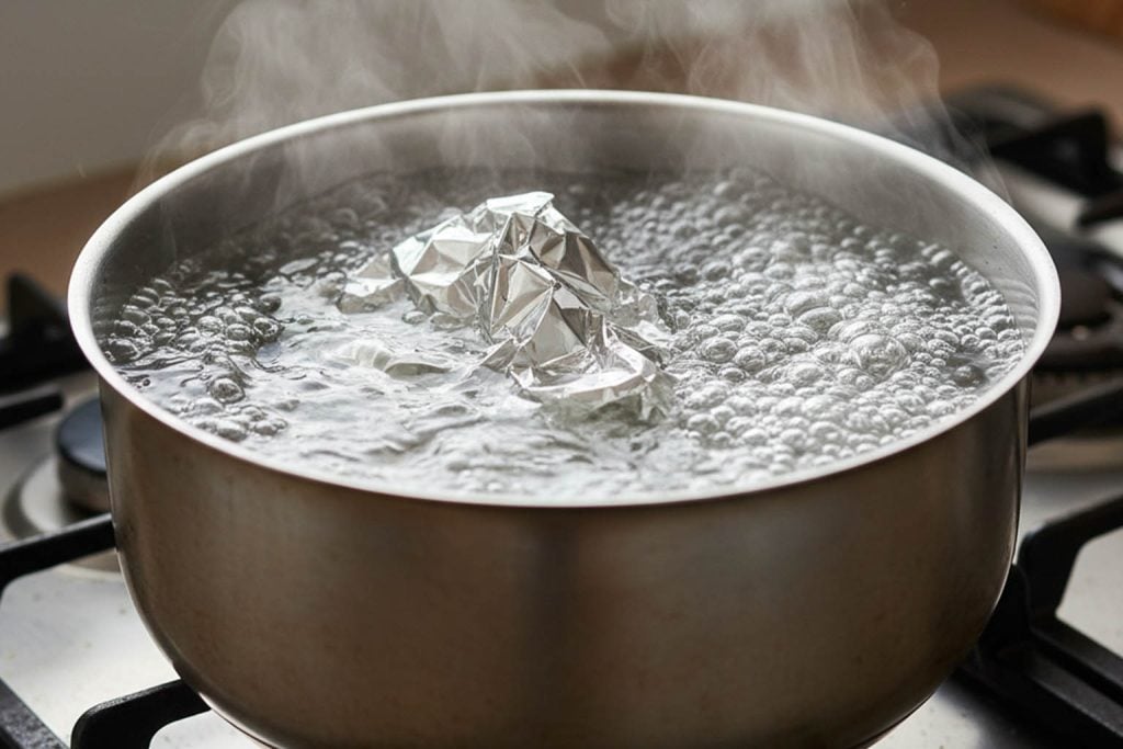The surprising kitchen trick that makes tarnished utensils shine again with aluminum foil and boiling water