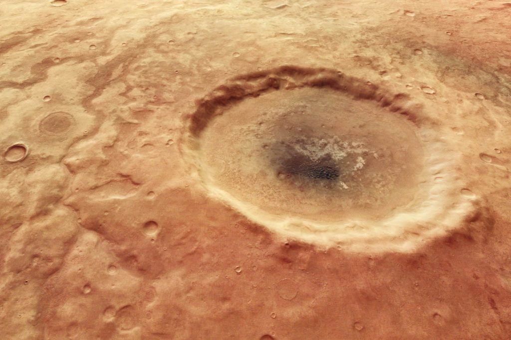 Mars Express: Video reveals butterfly-shaped formation on Martian surface